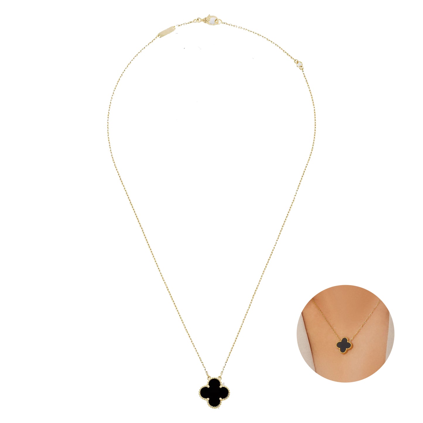 Clover Four Leaf Necklace 925 Silver 18k Gold Plated - Multiple Colours Available