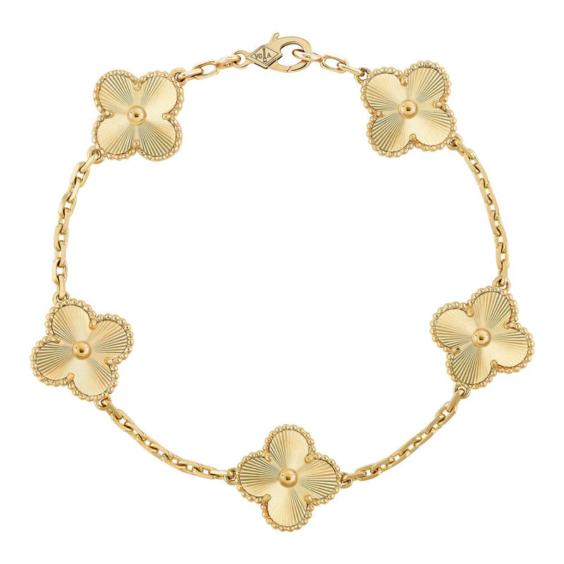 Clover Four Leaf Bracelet 925 Silver 18k Gold Plated - Multiple Colours Available
