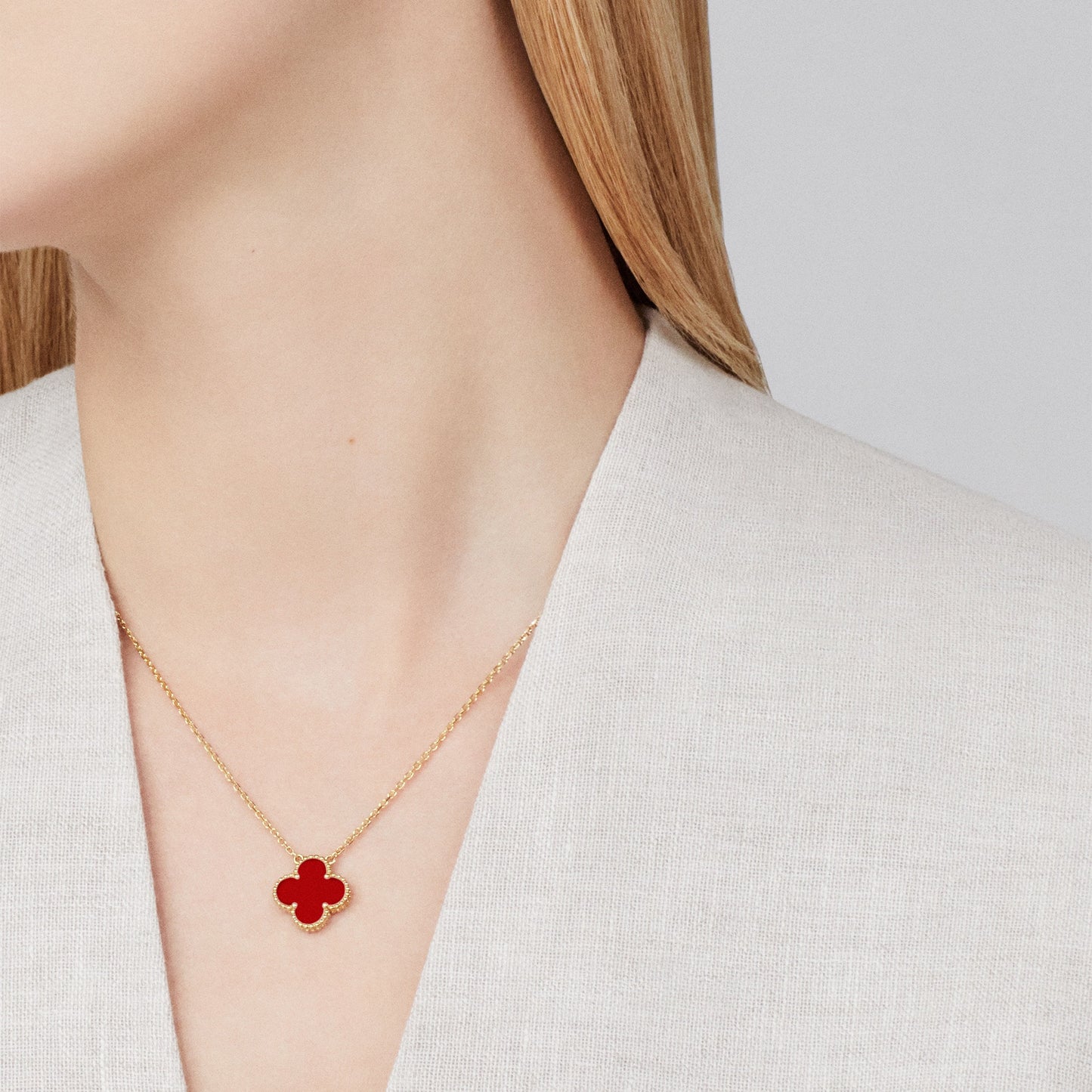 Clover Four Leaf Necklace 925 Silver 18k Gold Plated - Multiple Colours Available