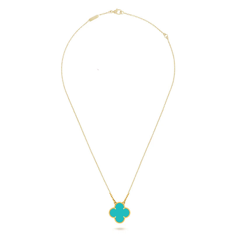 Clover Four Leaf Necklace 925 Silver 18k Gold Plated - Multiple Colours Available