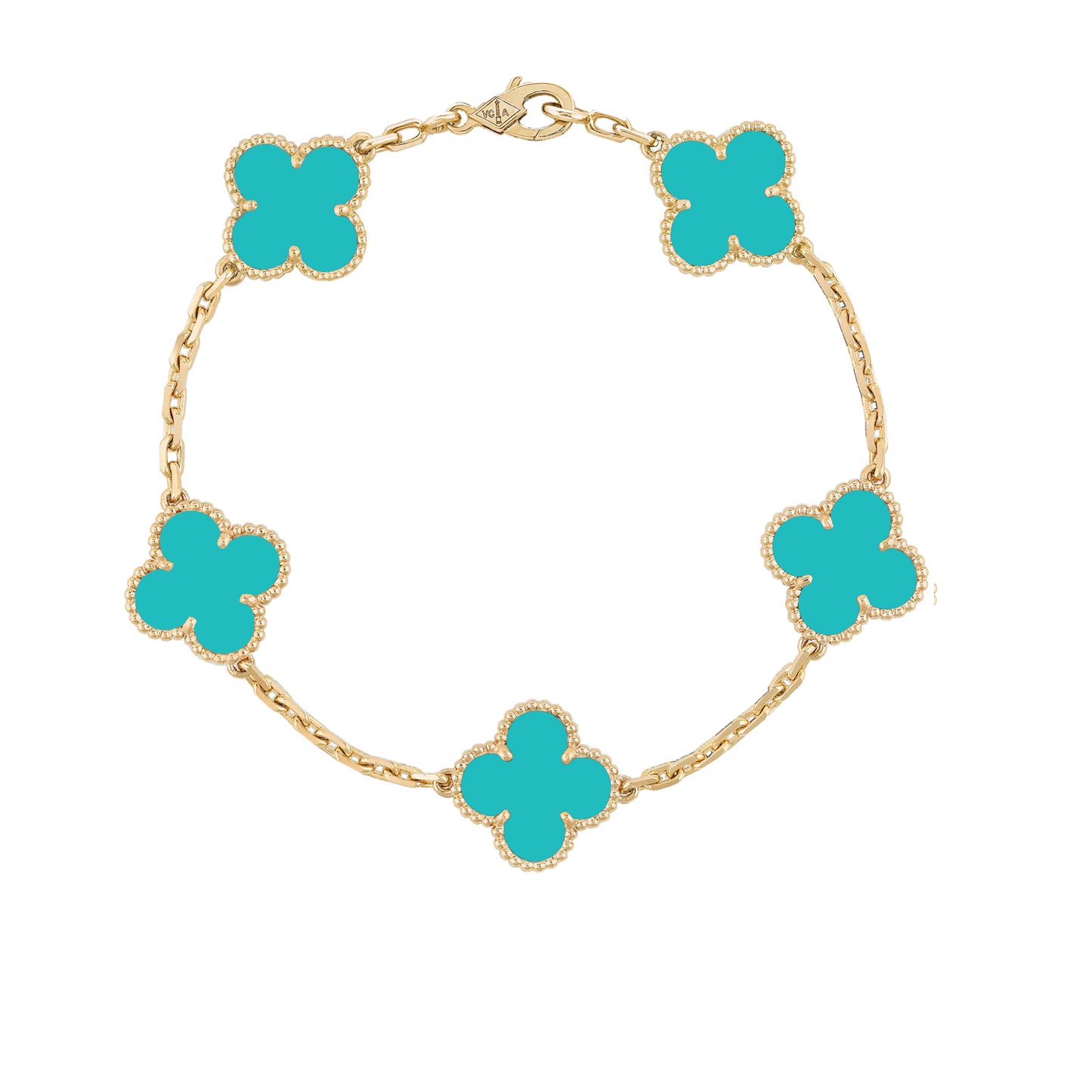 Clover Four Leaf Bracelet 925 Silver 18k Gold Plated - Multiple Colours Available