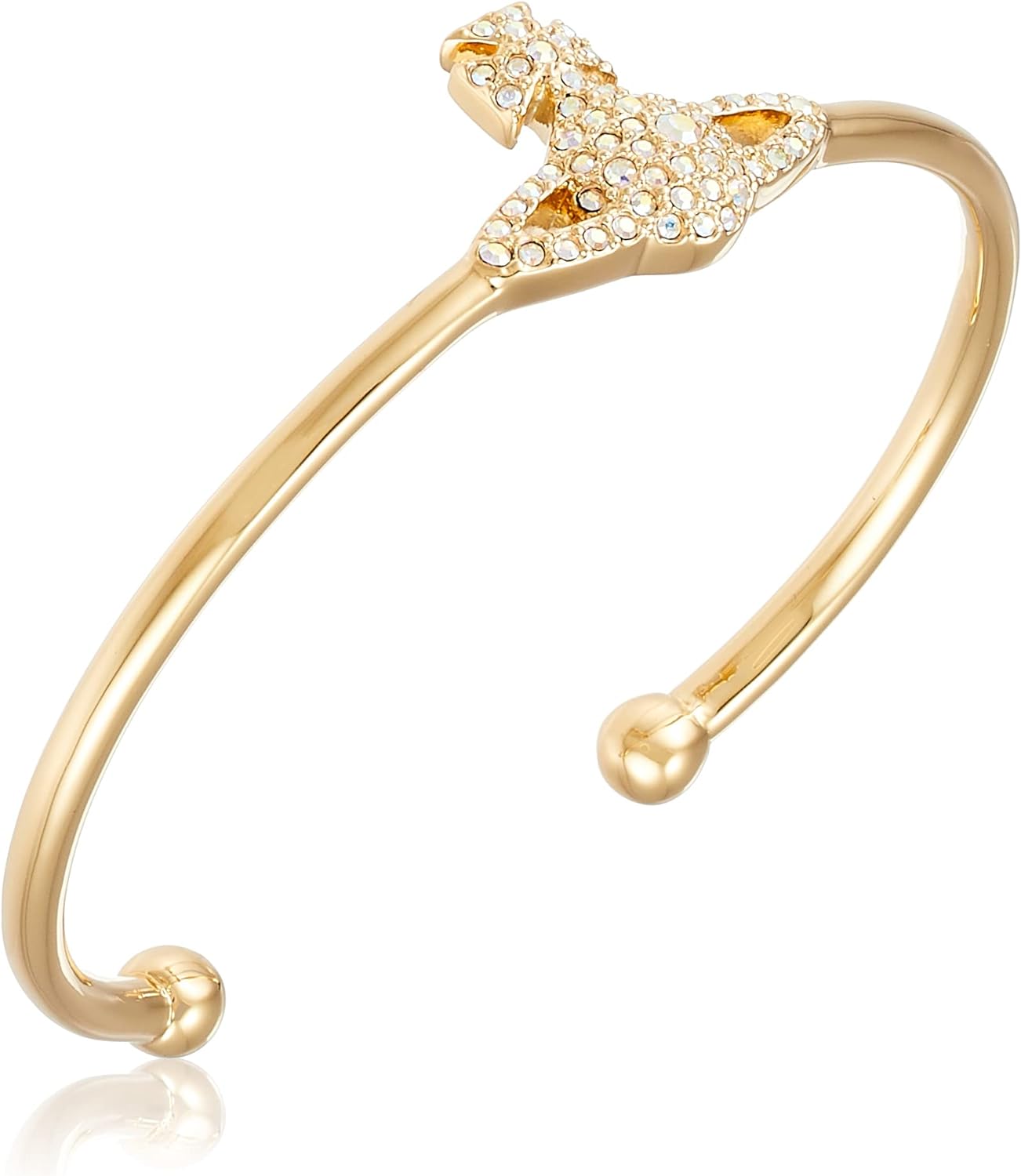 Stainless Steel Bas Relief Open Bangle In Silver / Gold Colours