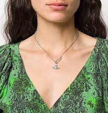 Stainless Lucrece Safety Pin Planet Orb Necklace