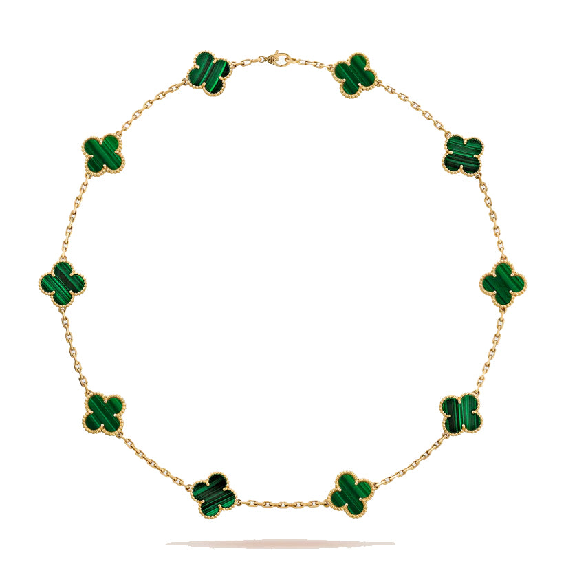 Clover Four Leaf Multi Necklace Stainless 18k Gold Plated - Multiple Colours Available