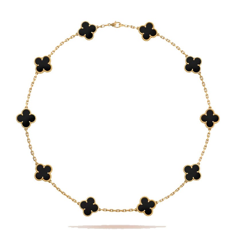Clover Four Leaf Multi Necklace Stainless 18k Gold Plated - Multiple Colours Available
