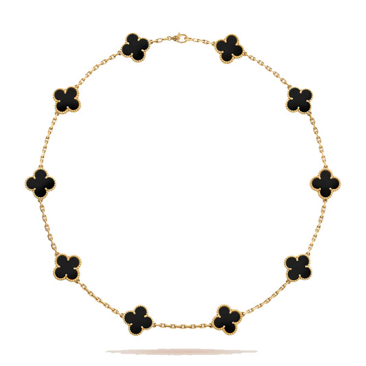 Clover Four Leaf Multi Necklace Stainless 18k Gold Plated - Multiple Colours Available