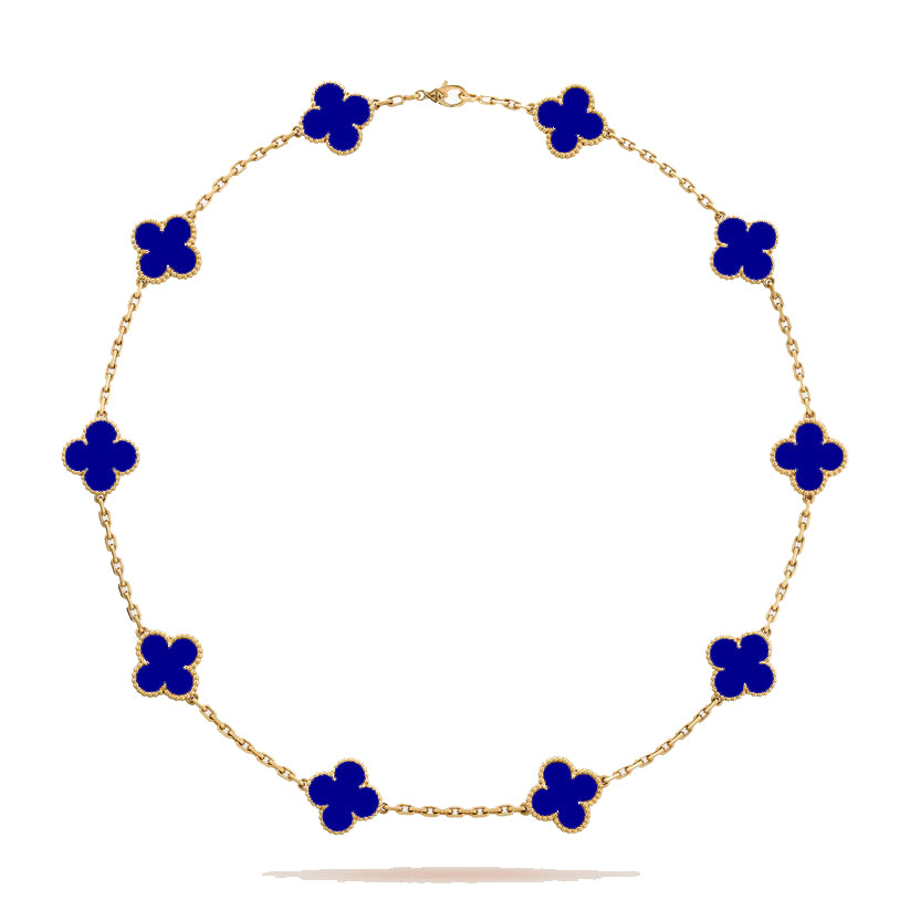 Clover Four Leaf Multi Necklace Stainless 18k Gold Plated - Multiple Colours Available