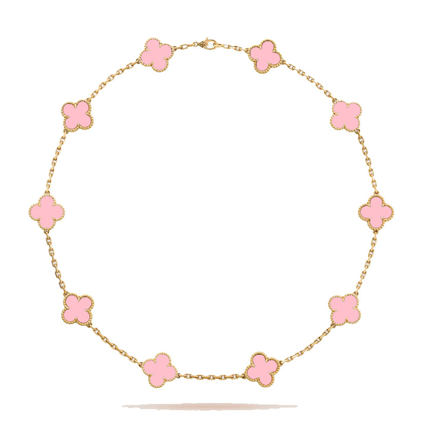 Clover Four Leaf Multi Necklace Stainless 18k Gold Plated - Multiple Colours Available
